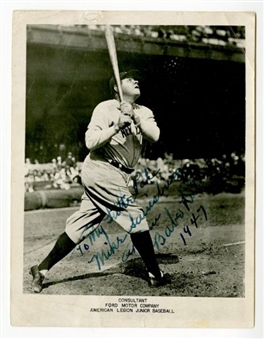 Babe Ruth Signed Ford Motor Company “Consultant” Photo   